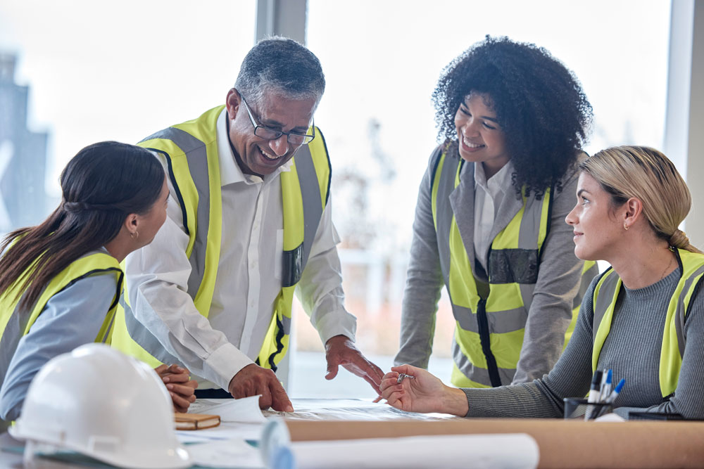 Onsite English language training class for manufacturing, transportation and healthcare employees